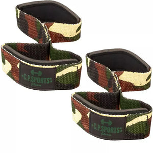 C.P.Sports Figure 8 Straps Lifting Loops, Green Camo