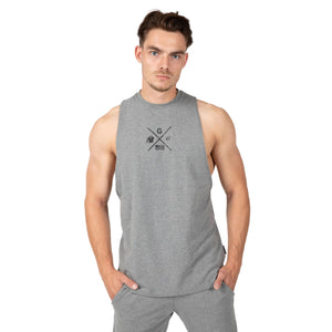Cisco Drop Armhole Tank Top, Black/Grey