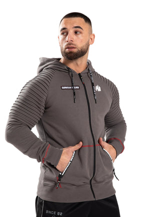 Georgia Zipped Hoodie, Grey