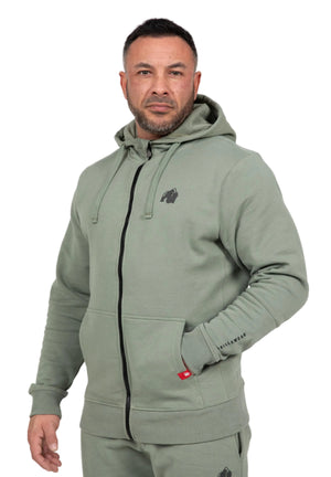 Leon Zipped Hoodie, Green