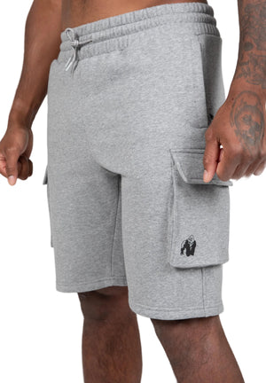 Hudson Cargo Sweat Shorts, Grey Melange