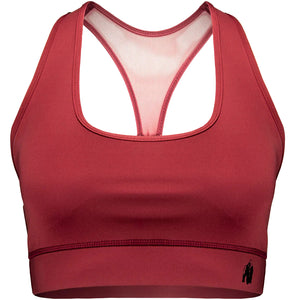 Meta Sports Bra, Burgundy Red