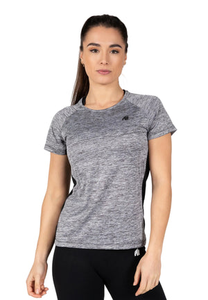 Monetta Performance T-Shirt, Grey Melange/ Black