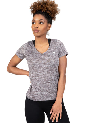 Elmira V-Neck-T-Shirt, Grey Melange