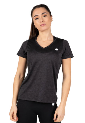 Elmira V-Neck-T-Shirt, Black