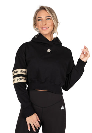 Tracey Cropped Hooide, Black