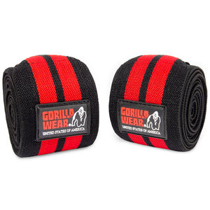 GW Knee Wraps 2,5 m, Black/Red