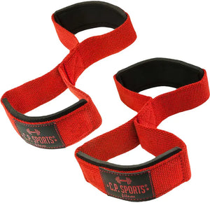 C.P.Sports Figure 8 Straps Lifting Loops, Red