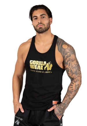 Classic Tank Top, Black/Gold