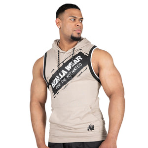 Loretto Hooded Tank Top, Beige