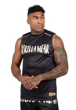 Clayton Tank Top, Black/Gold