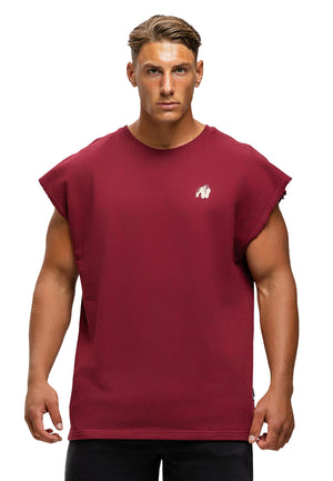 Bouse Cutt Off Tank Top, Burgundy