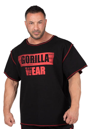 Wallace Workout Top, Black/Red