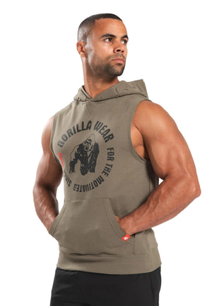Marshall Sleeveless Hoodie, Army Green