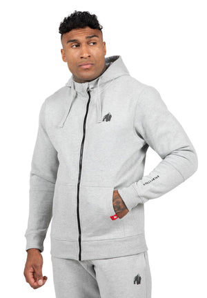 Leon Zipped Hoodie, Grey