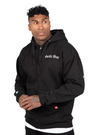 Utah Zipped Hoodie, Black