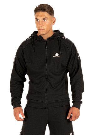Harvey Hooded Track Jacket, Black