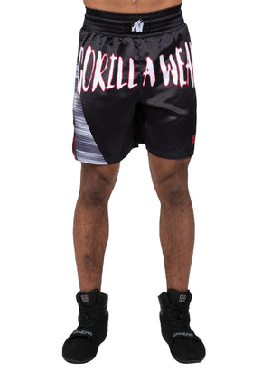 Clayton Boxing Shorts, Black/Red