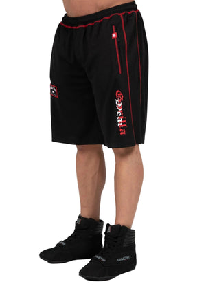 Marlow Mesh Shorts, Black/Red