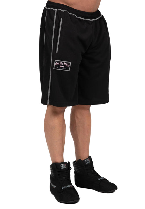 Marlow Mesh Shorts, Black/Grey