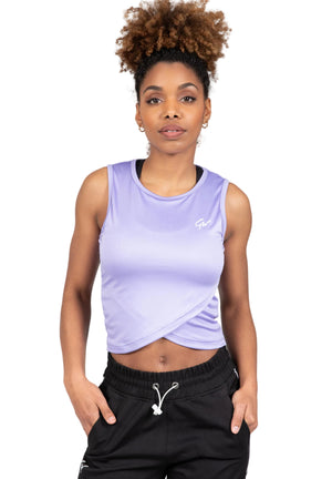 Estelle Twisted Crop Top, Lilac