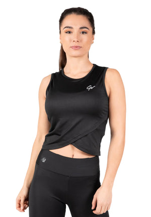 Estelle Twisted Crop Top, Black