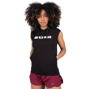 Virginia Sleeveless Hoodie, Black