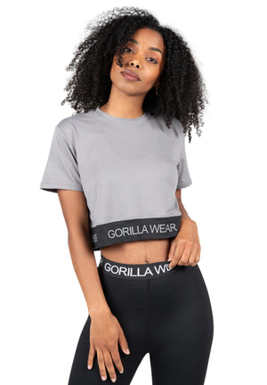 Colby Cropped T-Shirt, Grey