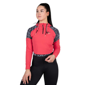 Zion Cropped Hoodie, Red
