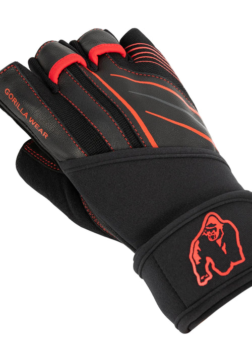 Dallas Wrist Wraps Gloves 2.0, Black/Red