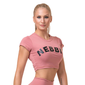 Nebbia Sporty Crop Top, Old Rose